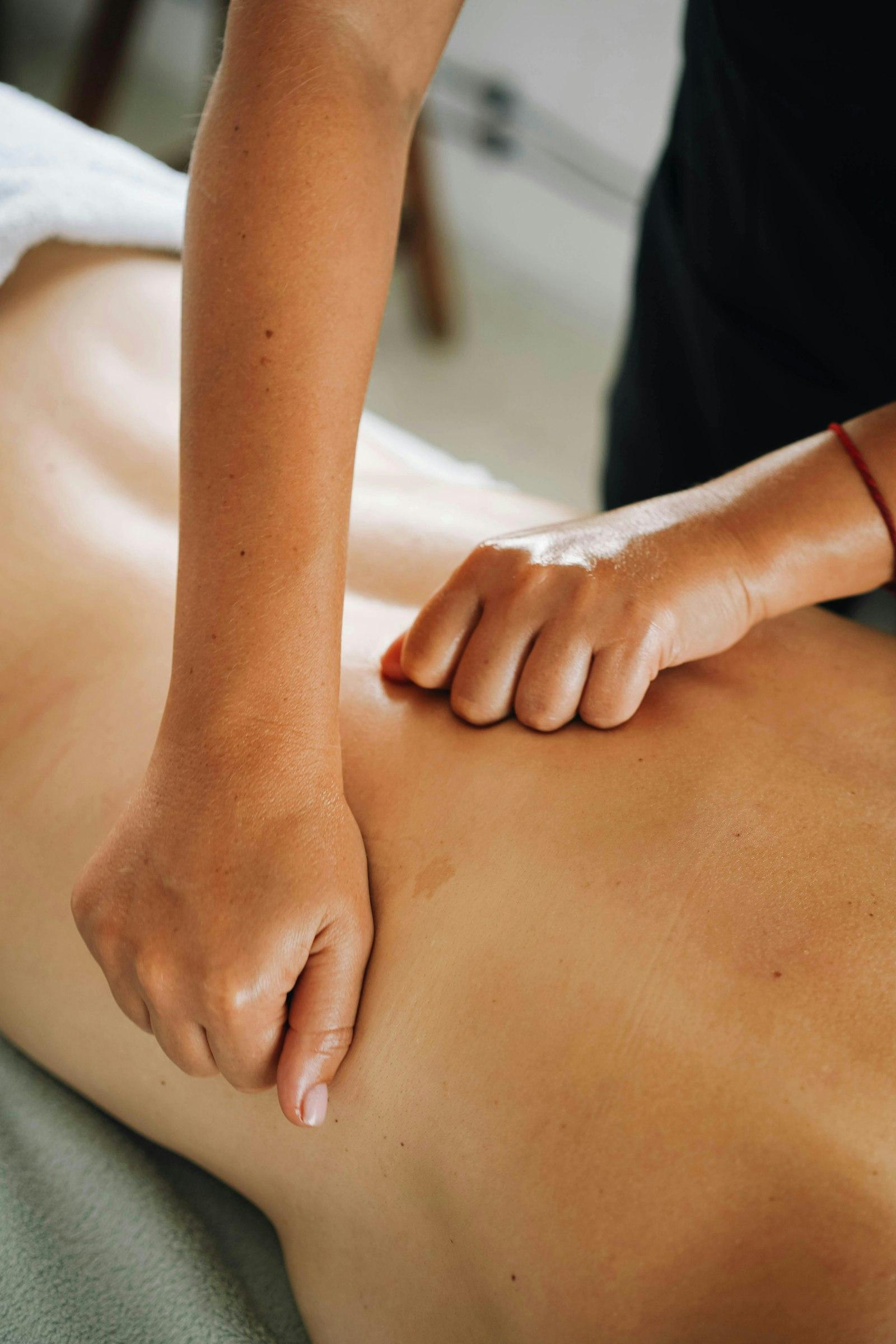 Sessão de massagem terapêutica